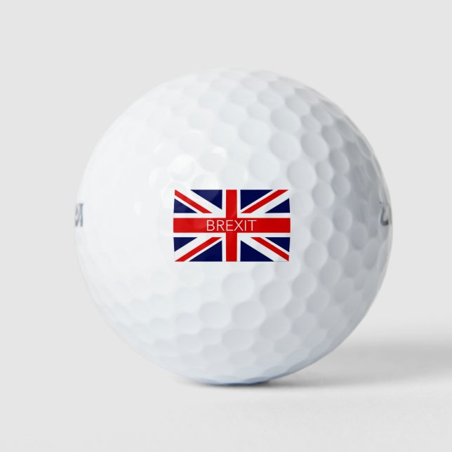 BREXIT UNION JACK - HOCHWERTIGES BILD GOLFBALL (Vorderseite)