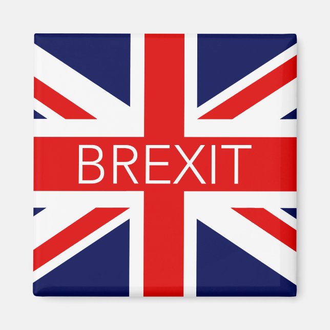BREXIT UNION JACK - HOCHWERTIGES BILD MAGNET (Vorne)