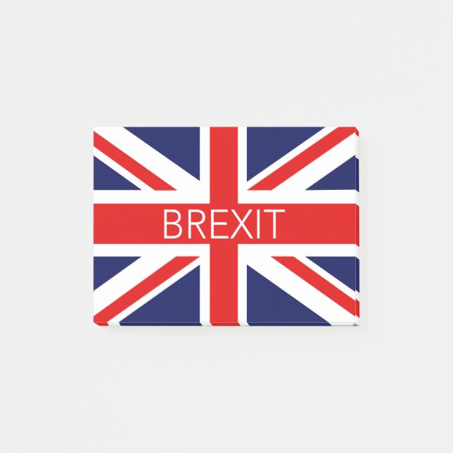 BREXIT UNION JACK - HOCHWERTIGES BILD POST-IT KLEBEZETTEL (Vorderseite)