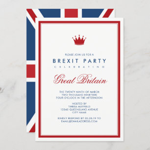 Brexit Union Jack Independence Party Einladung