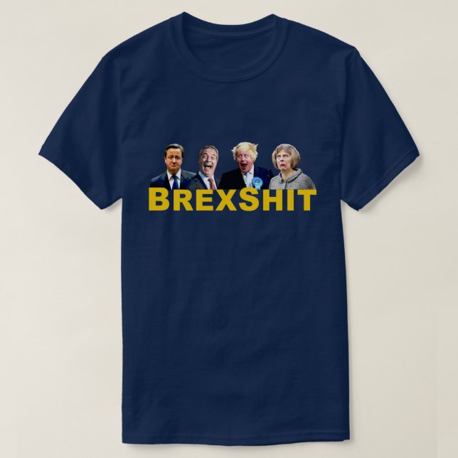 BREXSHIT, lustige Botschaft gegen den Brexit: T-Shirt (Design vorne)
