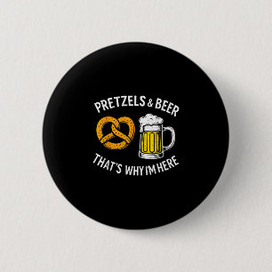 Brezel &amp; Bier Lederhosen Bierfest-Party Button