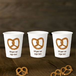 Brezel Design - Deutsche Drehung - Ihr Text auf Pappbecher