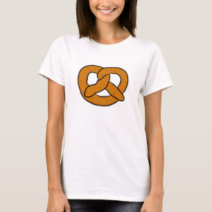 Brezel-Kunst, die salzigen Brezel-Cartoon-Druck T-Shirt