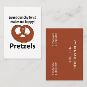 Brezel Süße Knusprige Drehung Macht Mich Glücklich Visitenkarte