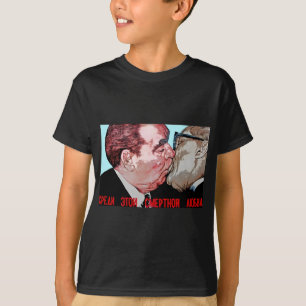 Brezhnev- u. Honecker-Kuss, Ostseiten-Galerie, T-Shirt