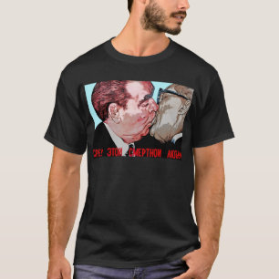 Brezhnev- u. Honecker-Kuss, Ostseiten-Galerie, T-Shirt