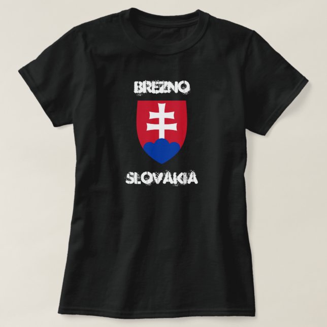 Brezno, Slowakei mit Wappen T-Shirt (Design vorne)