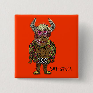 BRI-SKULL Knopf Button