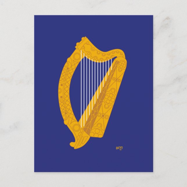 Brian Boru Harfe - Symbol Irlands Postkarte (Vorderseite)