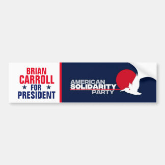 Brian Carroll für Präsident 2020 Autoaufkleber
