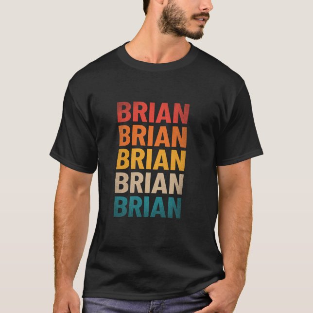 Brian First Name Shirt Vintag Brian Name (Vorderseite)