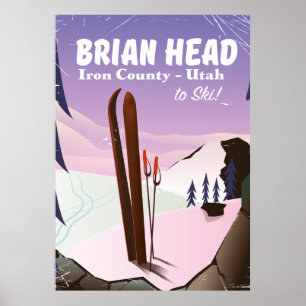 Brian Head, Iron County Utah, USA Skiposter Poster