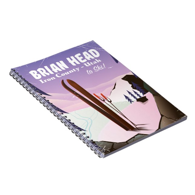 Brian Head, Iron Landkreis Utah, USA Ski Poster Notizblock (Rechte Seite)