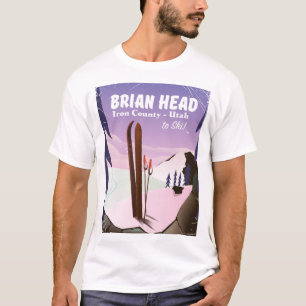 Brian Head, Iron Landkreis Utah, USA Ski Poster T-Shirt