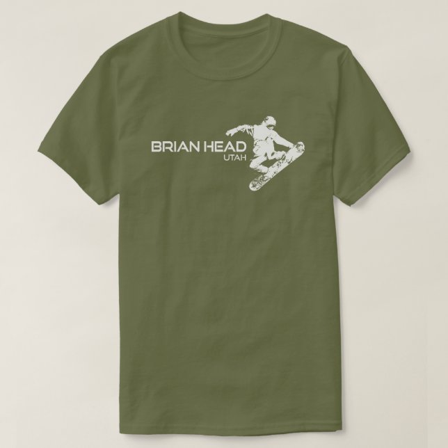 Brian Head Resort Utah Snowboarder T-Shirt (Design vorne)
