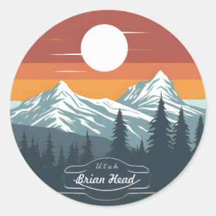 Brian Head Utah Berg-Sonnenuntergang-Aufkleber – S Runder Aufkleber