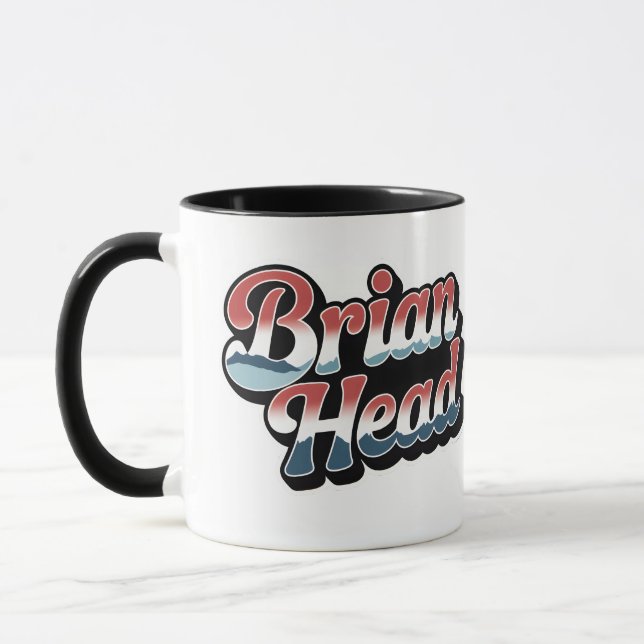 Brian Head Utah Retro Ski Resort Mug Tasse (Links)