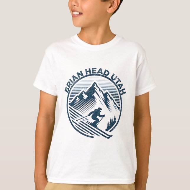 Brian Head Utah Ski Resort Winterski T-Shirt (Vorderseite)
