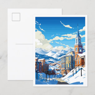 Brian Head Utah Vintage-Reiseillustration Postkarte