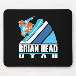 Brian Head Utah - Vintager Snowboarder Mousepad