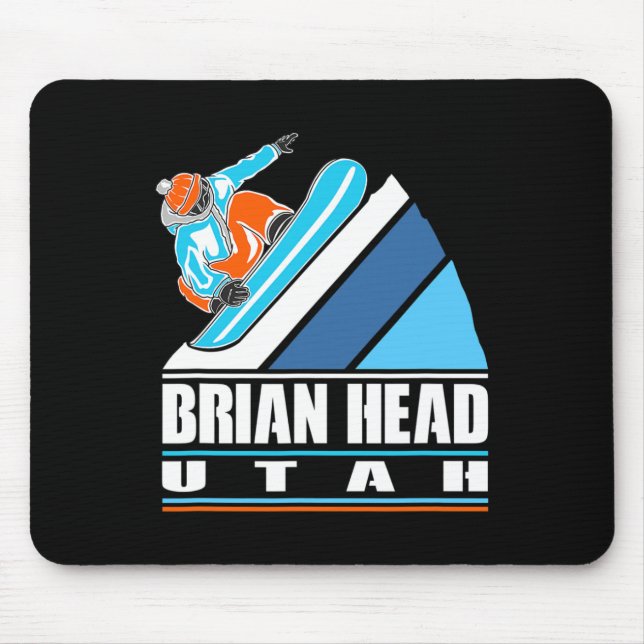 Brian Head Utah - Vintager Snowboarder Mousepad (Vorne)