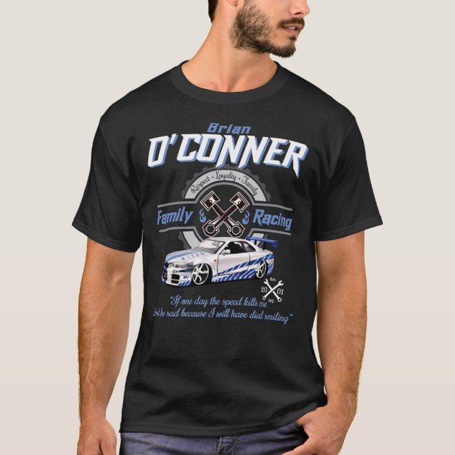 Brian O&x27;Conner Family Racing Schnell und zorni T-Shirt (Vorderseite)