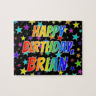 "BRIAN" Vorname, Spaß "GLÜCKLICHER GEBURTSTAG" Puzzle