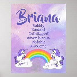 Briana Name Poster