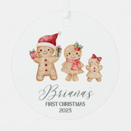Briana Personalized Baby's First Christmas Ornament Aus Metall