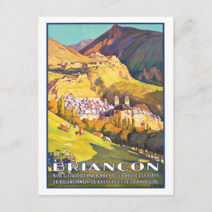 Briançon, Beautiful Town in French Alpes, Frankrei Postkarte