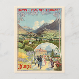 Briancon France Vintage Poster 1901 Postkarte