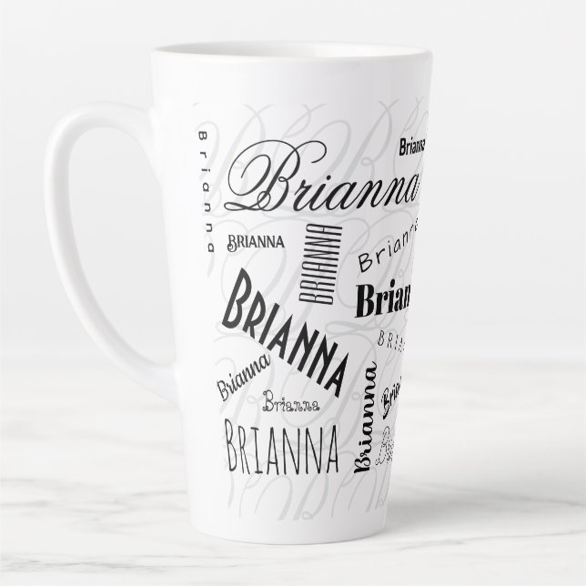 Brianna Benutzername Schwarz Weiß  Milchtasse (Links)
