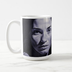 "Brianna Blue" Frauen in Kohle Kaffeetasse