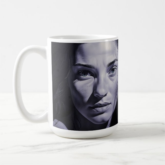 "Brianna Blue" Frauen in Kohle Kaffeetasse (Links)