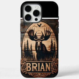 Brian's Elch-Holzschild iPhone 16 Pro Max Hülle