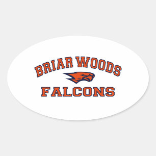 Briar Woods Falcons Ovaler Aufkleber