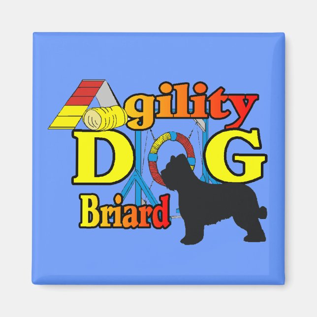 Briard Agility Shirts Geschenke Magnet (Vorne)