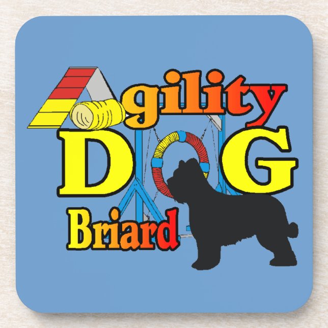 Briard Agility Untersetzer (Vorderseite)
