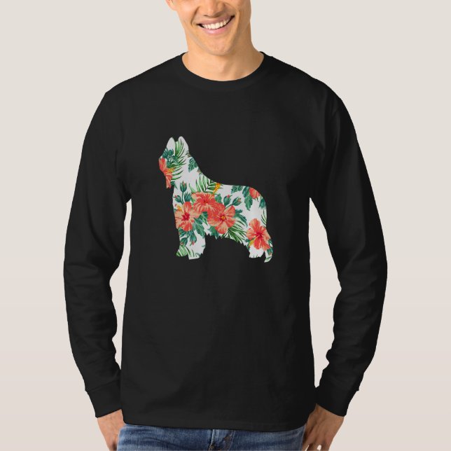 Briard Aloha Hawaiian Dog T-Shirt (Vorderseite)