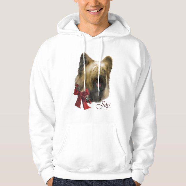 Briard Christmas Geschenke Hoodie (Vorderseite)