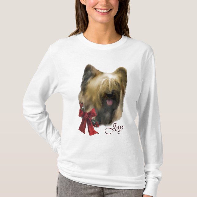 Briard Christmas Geschenke T-Shirt (Vorderseite)