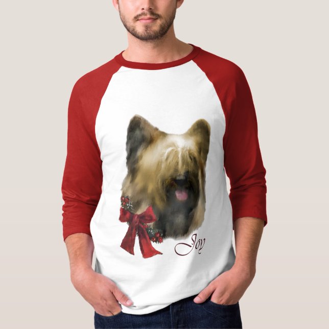 Briard Christmas Geschenke T-Shirt (Vorderseite)