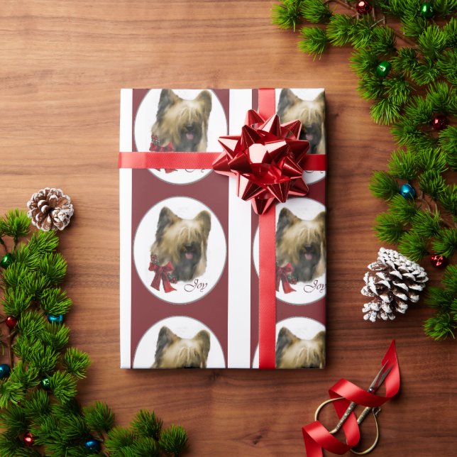 Briard Christmas Geschenkpapier (Feiertagsgeschenk)