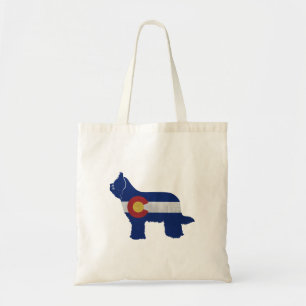 Briard Dog Breed Colorado Flag Silhouette Tragetasche
