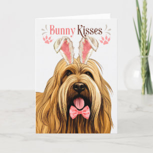 Briard Dog in Bunny Ears für Ostern Feiertagskarte