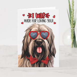 Briard Dog Made for Love You Valentine Feiertagskarte