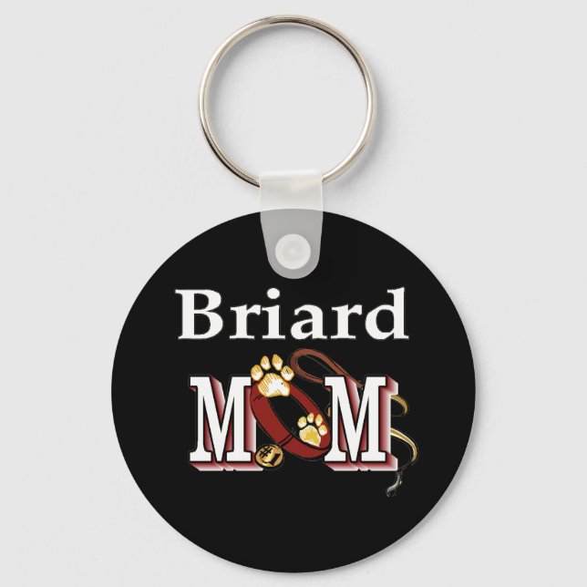 Briard Dog MAMA Schlüsselanhänger (Vorderseite)