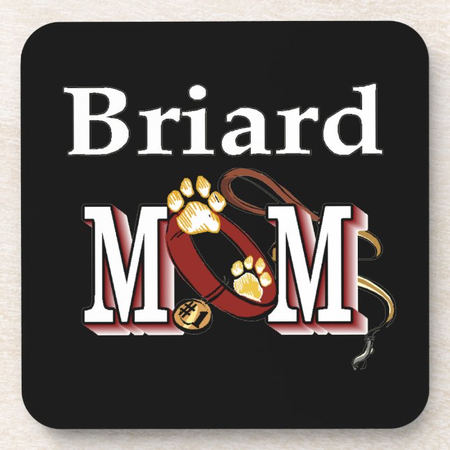 Briard Dog MAMA Untersetzer (Vorderseite)