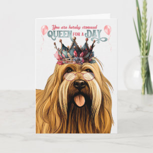 Briard Dog Queen für einen Tag Funny Birthday Karte